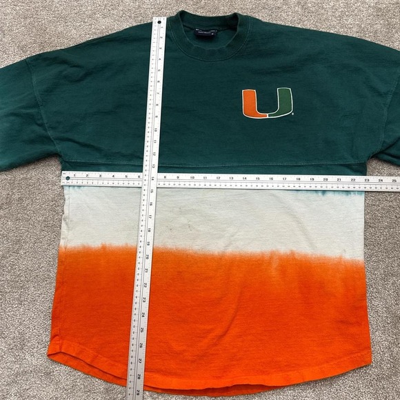 Y2K Miami Hurricanes Print Off-Shoulder Spirit Jersey College Long-Sleeve Medium - Picture 4 of 8